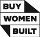 Black and white graphic with text 'BUY WOMEN BUILT' on a white background