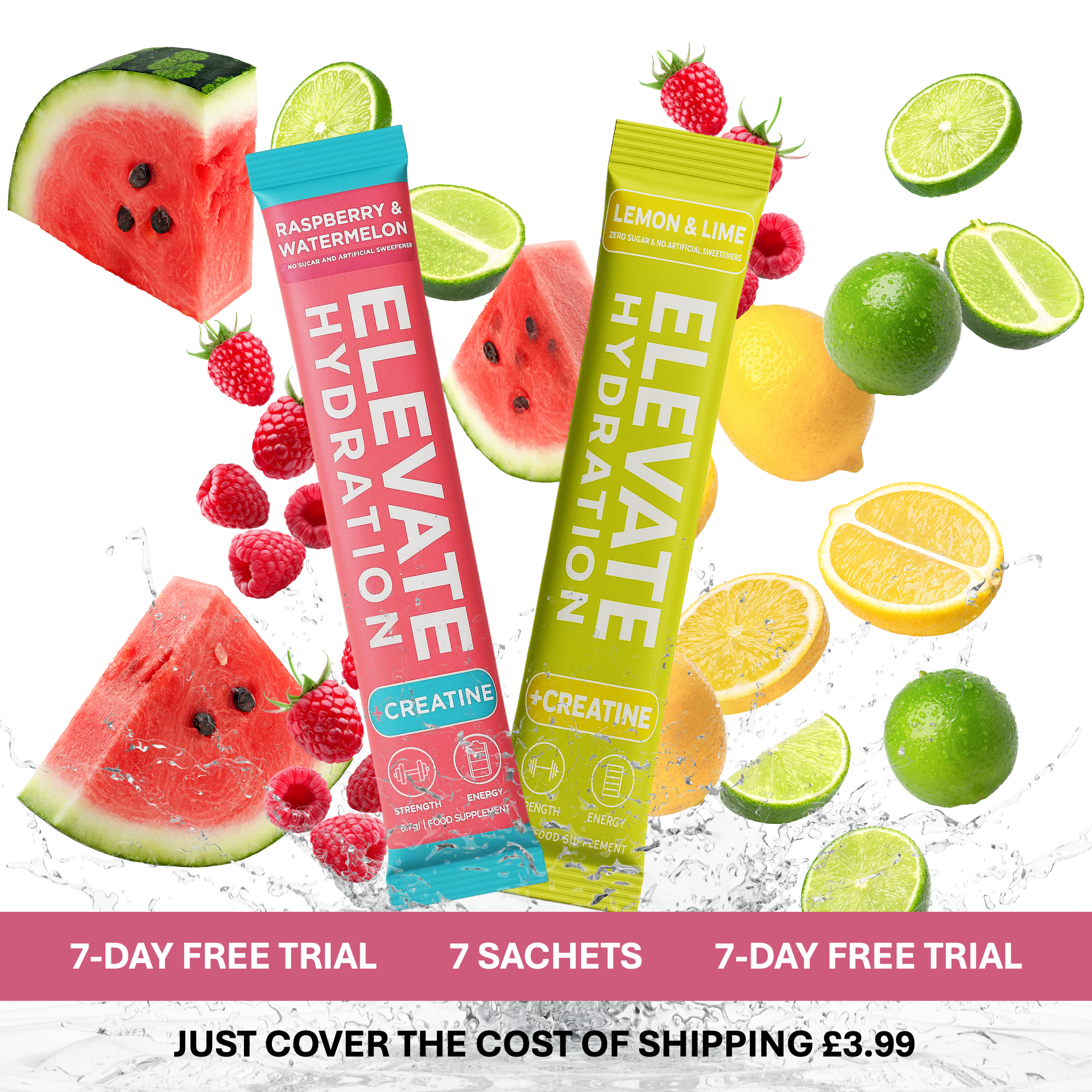 Trial Pack ELEVATE Hydration +Creatine Drinks Sachets FREE