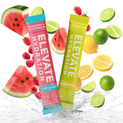 Elevate Hydrate +Creatine GenM MTick Certified Menopause Friendly Raspberry and Watermelon, Lemon and Lime drink sachet