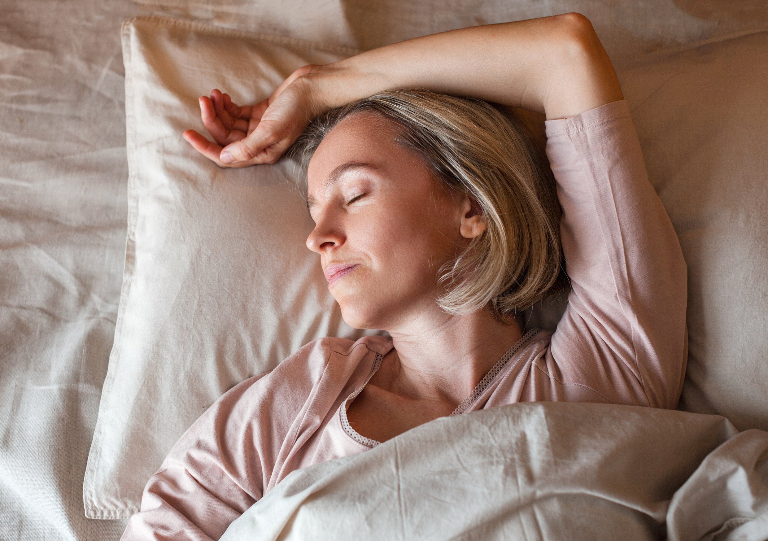 Woman Sleeping peacefully after taking Dream