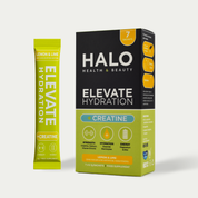 HALO Health & Beauty Elevate Hydration package with a box and single stick
