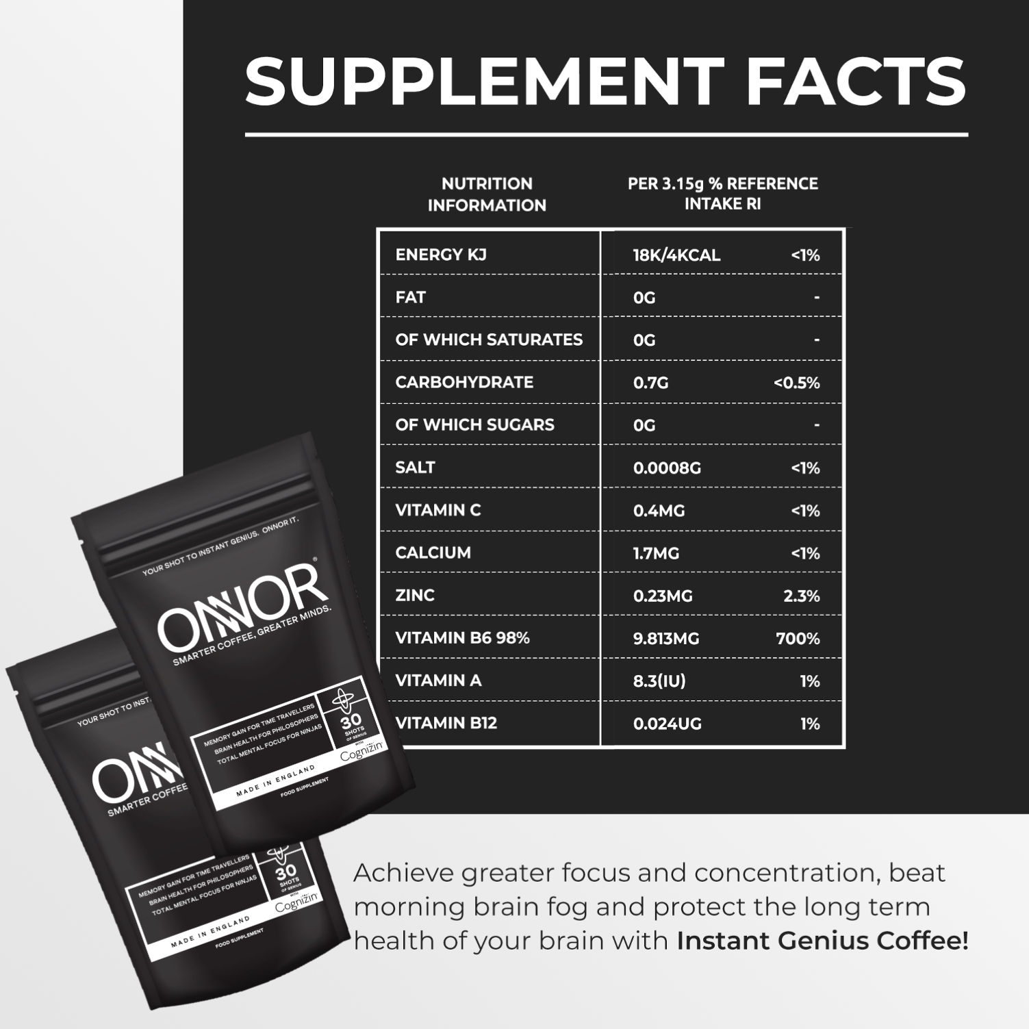 Instant Genius Nootropic Coffee